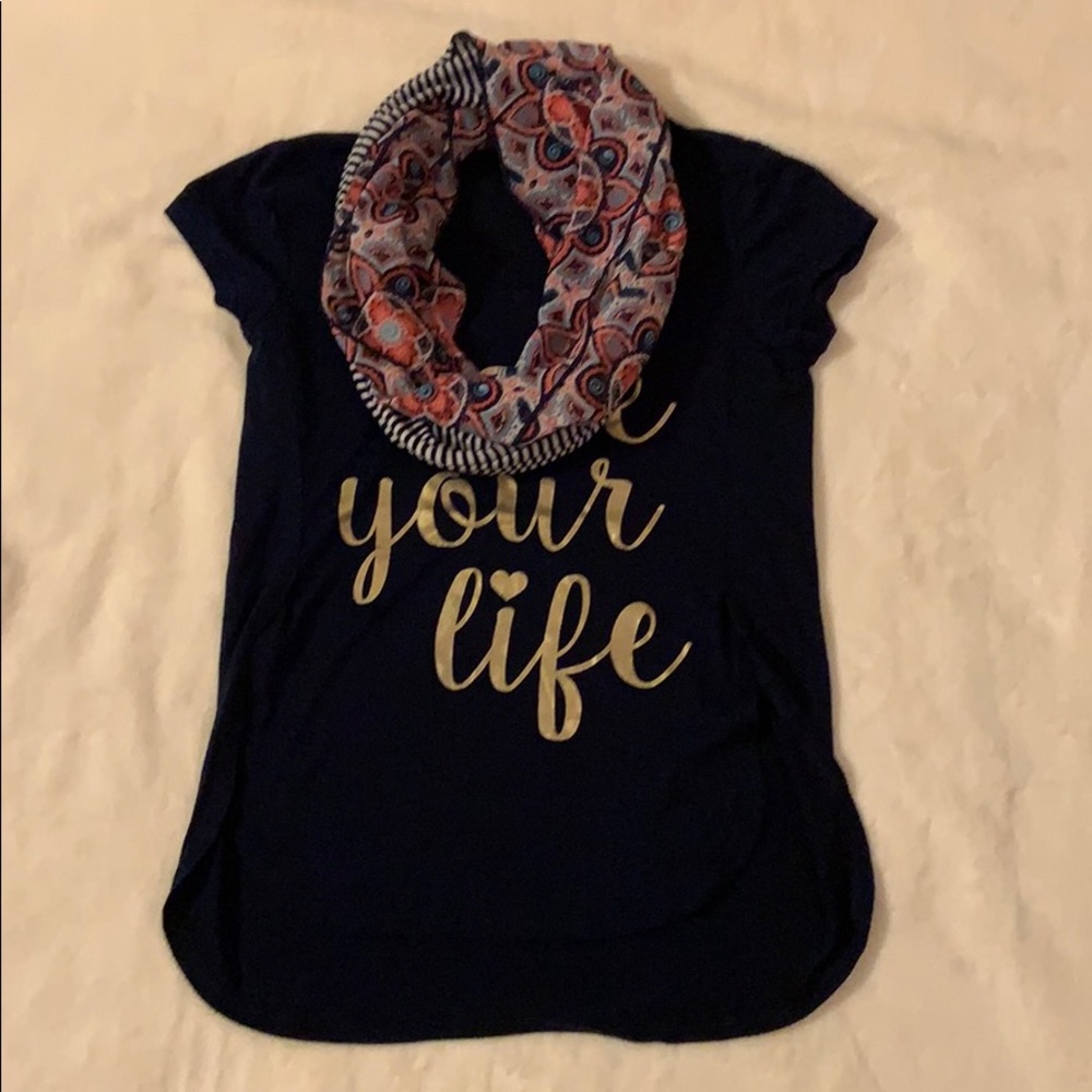 Girls top with scarf size 7/8